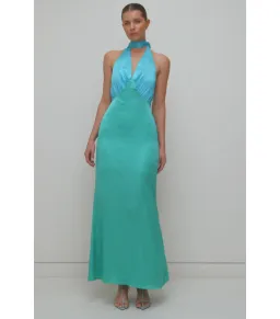 The Wolf Gang Oahu Slip Dress in Aquamarine Size S / AU 8 for rent on The Volte - image 1