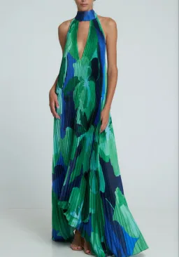 L'IDEE OPERA GOWN IN CAPRI GREEN SIZE 10 for rent on The Volte - image 1