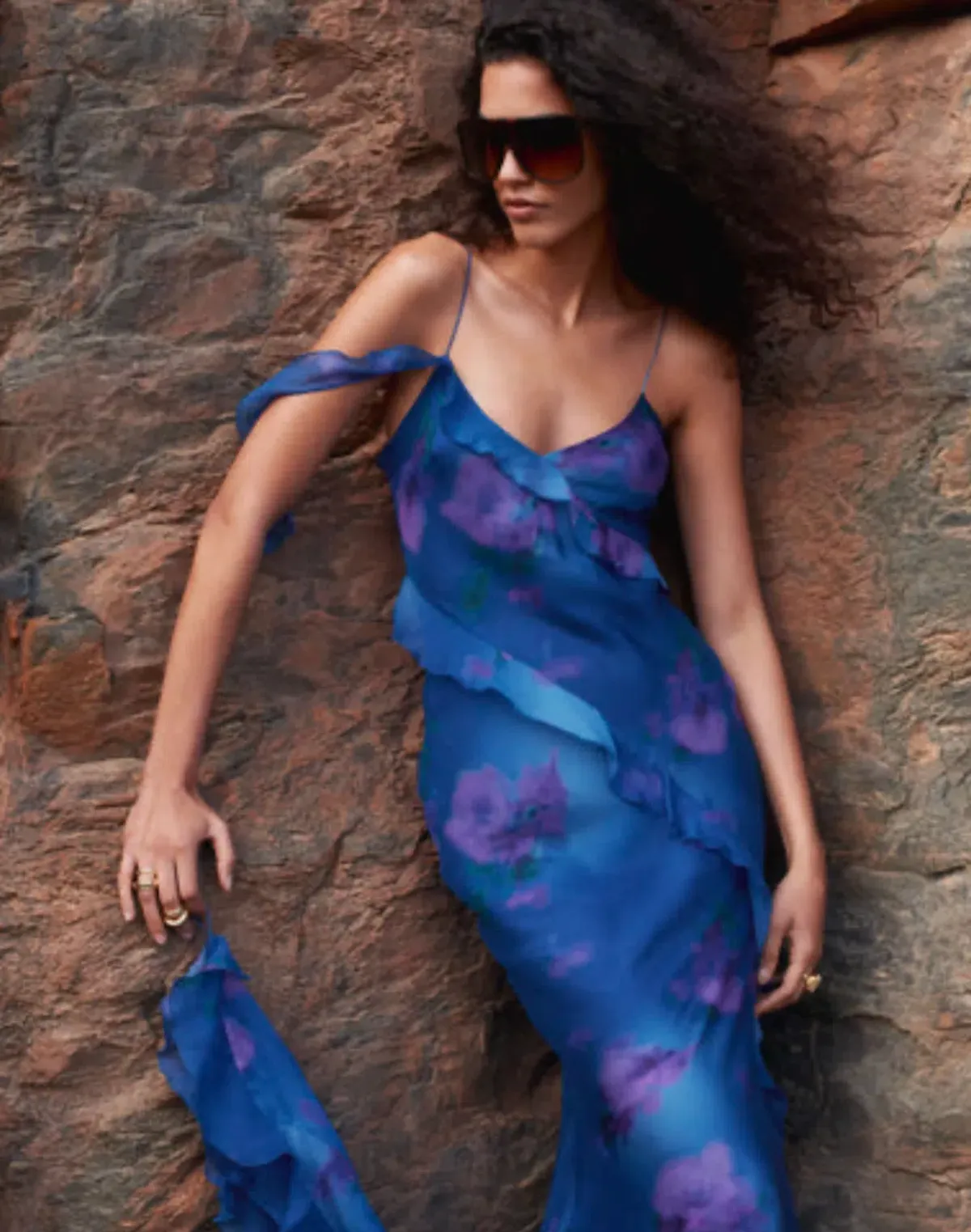 Rat & Boa SORRENTO DRESS in Blue & Purple Size S - Image 5