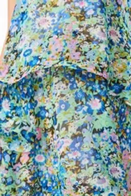 Elliatt Armani Tiered Maxi Dress In Blue Floral Size M for rent on The Volte - image 3