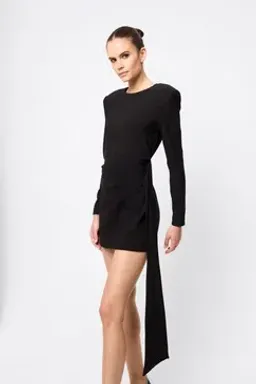 Mossman Sense of mystery draped mini / black / size 14 for rent on The Volte - image 5