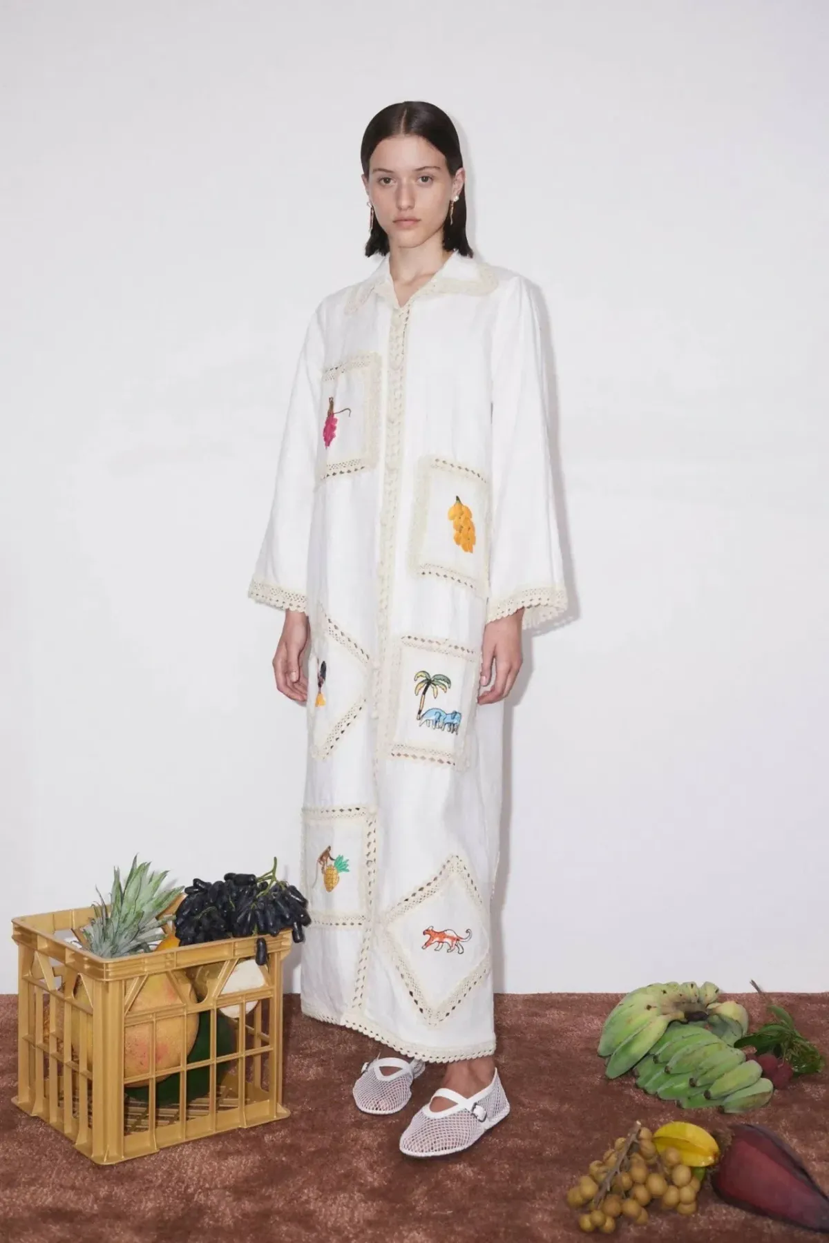 Alémais Teddy embroidered shirt dress - Image 3