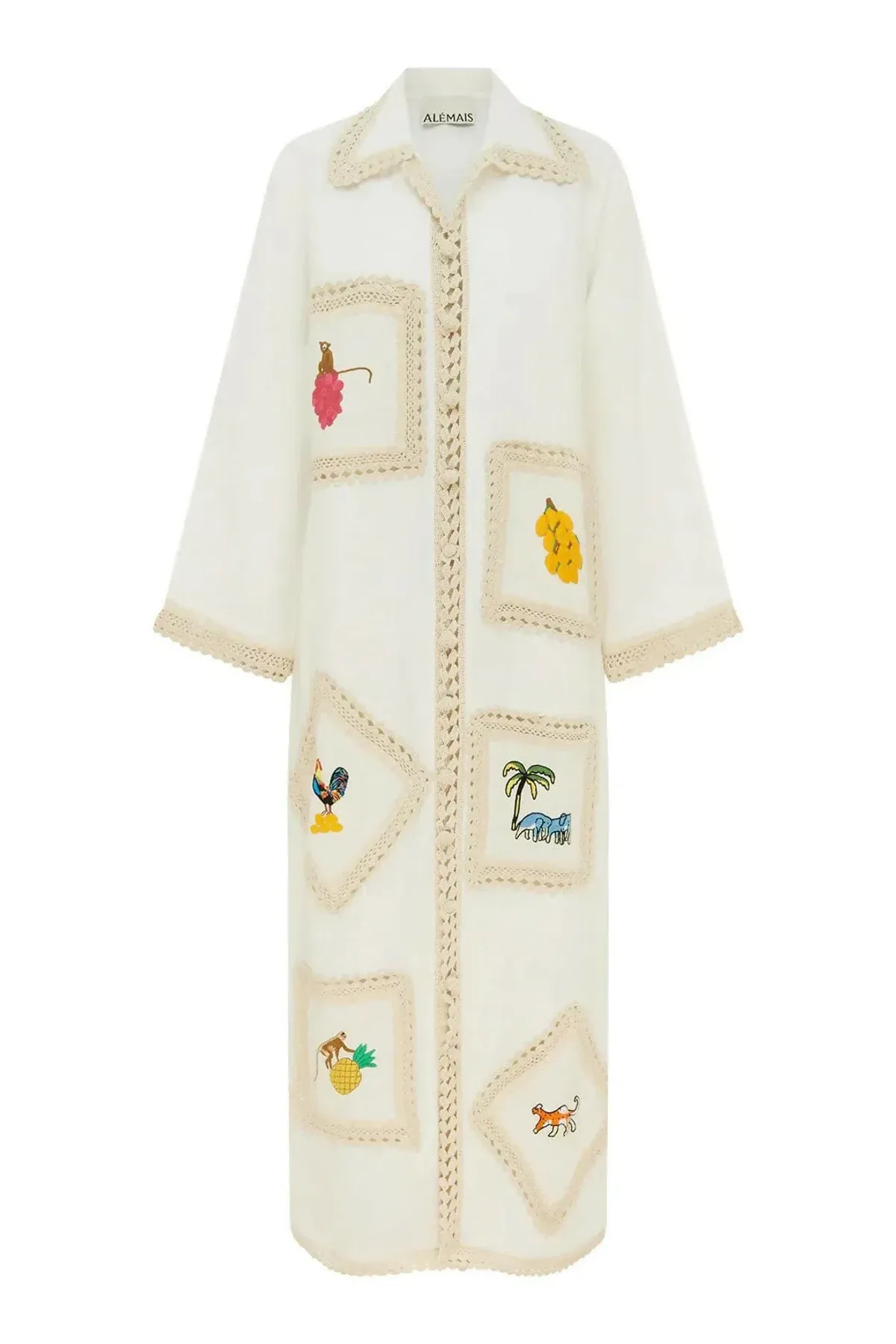 Alémais Teddy embroidered shirt dress - Image 1