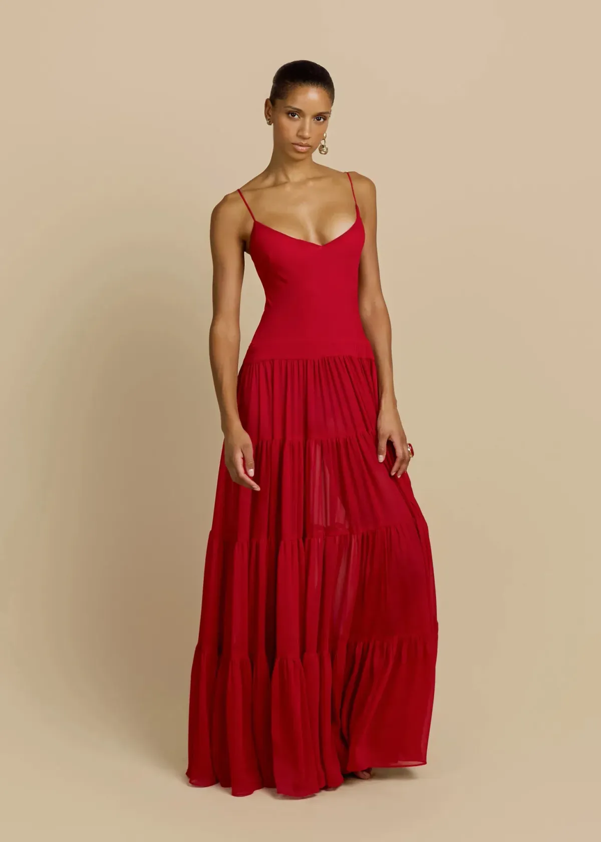 ARCINA ORI DELPHINA DRESS RED SIZE 8 - Image 3