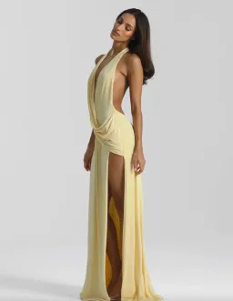 Natalie Rolt Winona Gown Lemon Size 1 / AU 8 for rent on The Volte - image 3