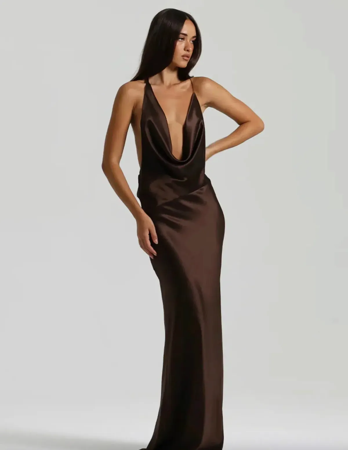 Natalie Rolt Gabi Gown Brown Size 1 / AU 8 - Image 1