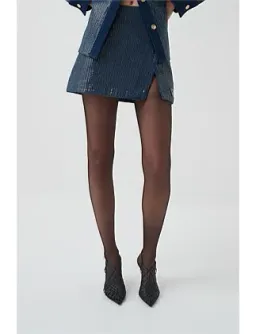 Aje Studio REFLECT DENIM MINI SKIRT Navy Size 8 for rent on The Volte - image 3
