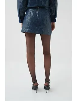 Aje Studio REFLECT DENIM MINI SKIRT Navy Size 8 for rent on The Volte - image 1