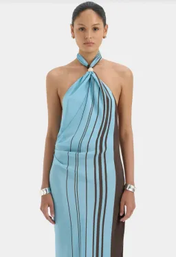 Rioja Halter Scarf Maxi Dress by SIR The Label for rent on The Volte - image 3