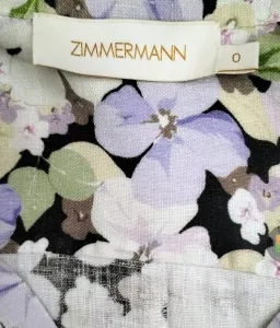 Zimmermann Ninety Six Shirt Dress Pansy prints Size 0 AU8 US 4 IT 40 FR 36 for rent on The Volte - image 13