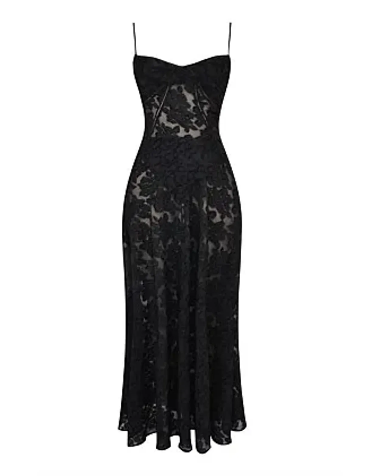 House Of Cb Seren Lace-Up Back Maxi Dress Black Size 10 (Regular Cup A-C) - Image 1