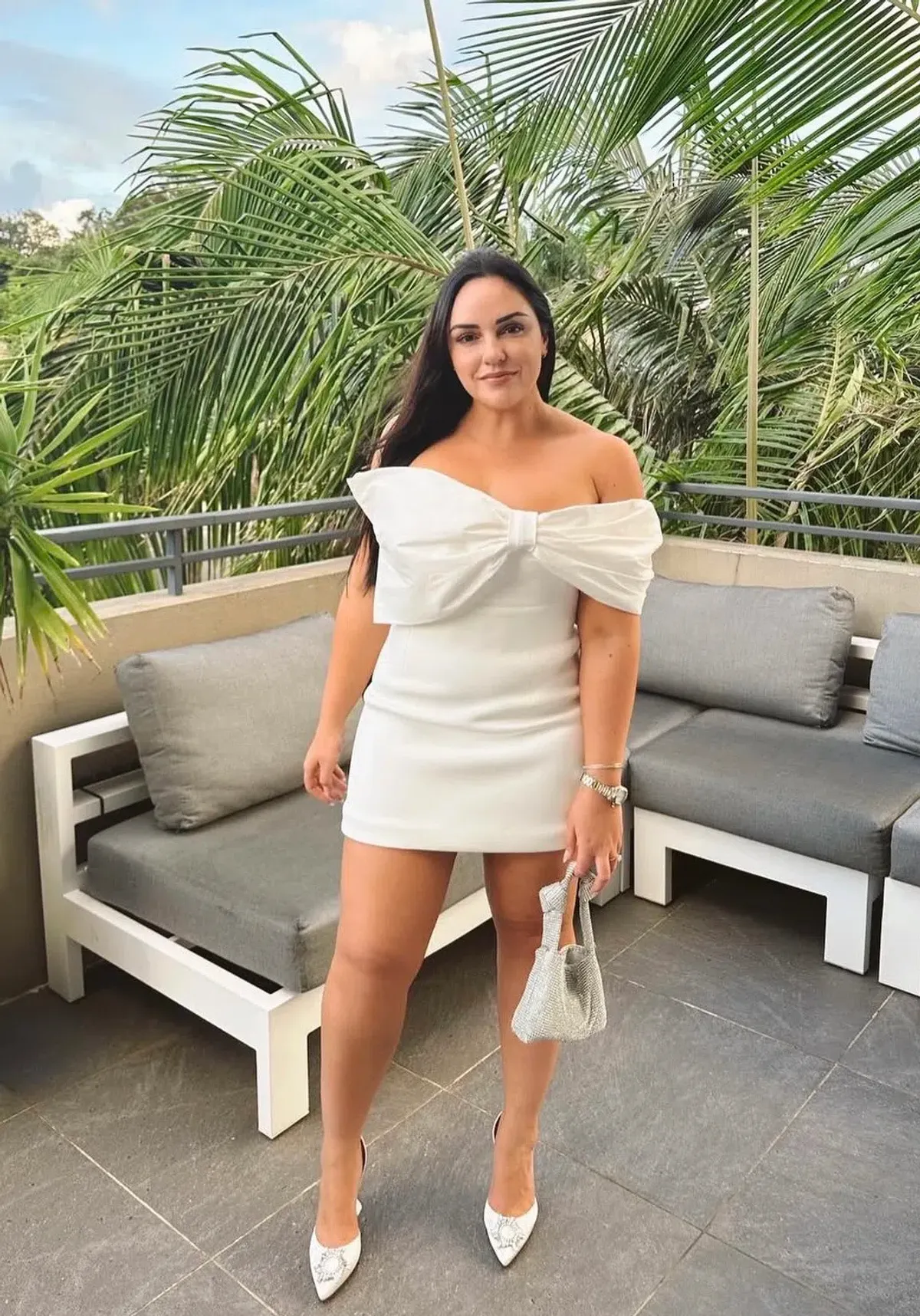 Rachel Gilbert Kace Mini Dress In  White Size AU 12 - Image 2