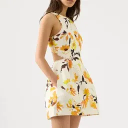 Aje Cut Out Yellow Tulip Floral Dress Size 14 for rent on The Volte - image 3