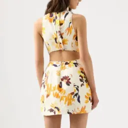 Aje Cut Out Yellow Tulip Floral Dress Size 14 for rent on The Volte - image 4