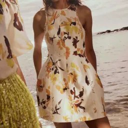 Aje Cut Out Yellow Tulip Floral Dress Size 14 for rent on The Volte - image 1