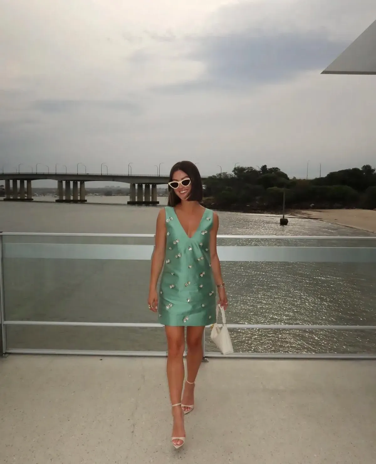 Oroton Mint Green Shift Mini Dress - Image 1