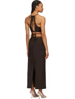 Christopher Esber Wrapped Interlock Tie Halter Dress for rent on The Volte - image 2