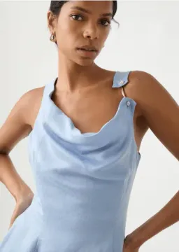 Aje Liberty Asym Mini Dress Blue Size AU 16 for rent on The Volte - image 2