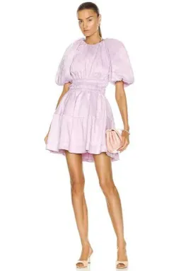 Aje Solitude Lilac Puff Sleeve Cut Out Dress Size 14 for rent on The Volte - image 6