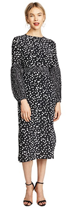 Rixo of London Black and White Spot Dress for rent on The Volte - image 2
