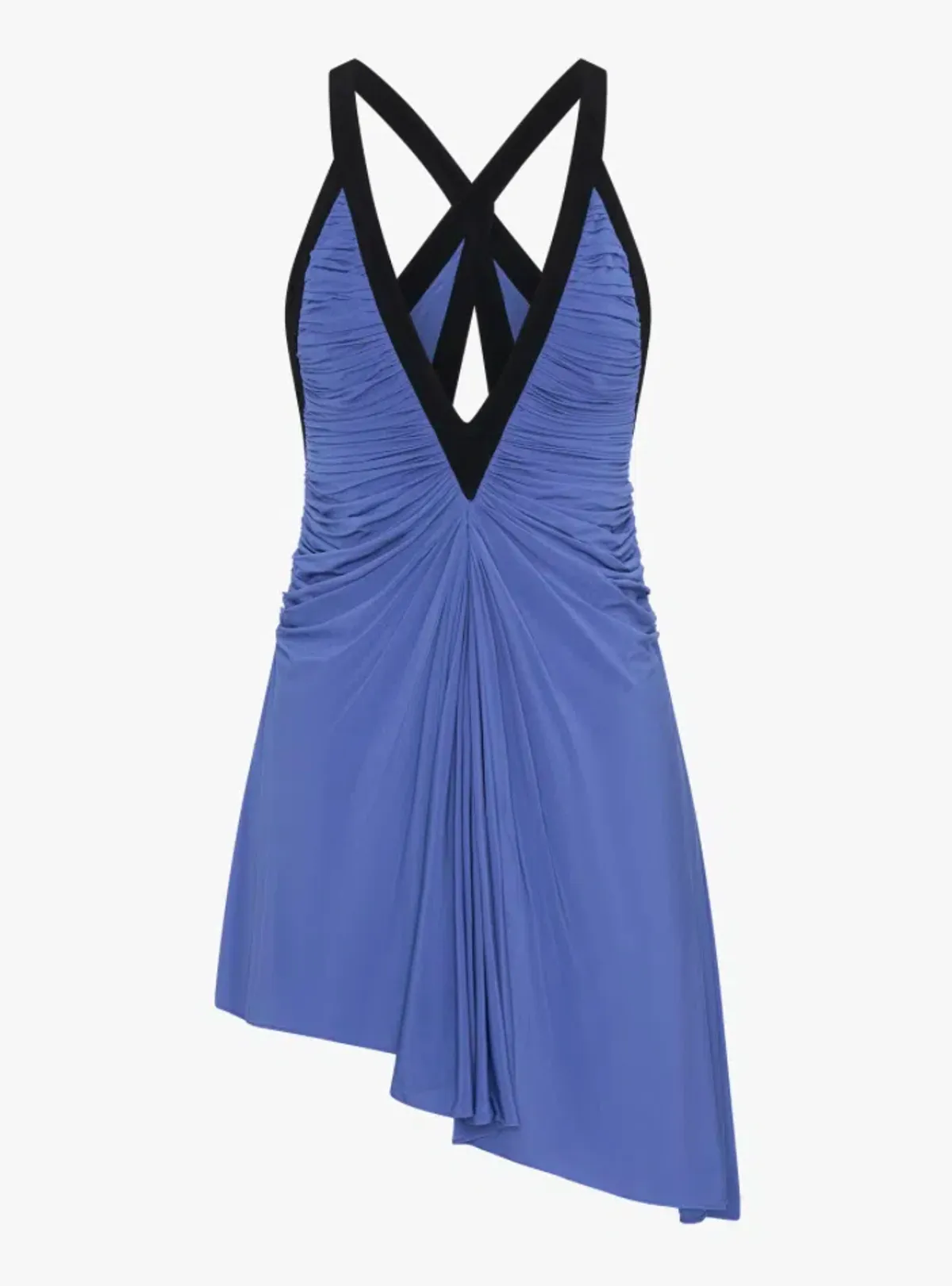 CHRISTOPHER ESBER V-NECK MINI DRESS IN BLUE SIZE 8 - Image 3