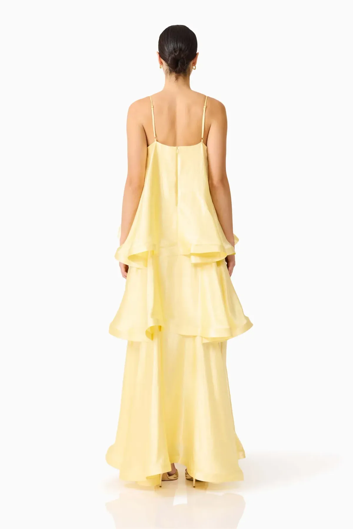 Elliatt Tilly Tiered Maxi Dress size L / 12 Butter Yellow - Image 5