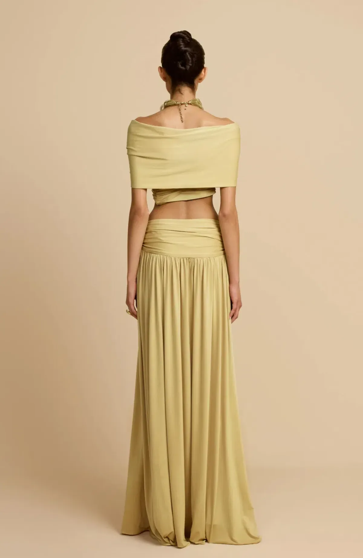 Arcina Ori Alessia Top & Maxi Skirt Dress Set in Sand AU 6 - Image 5