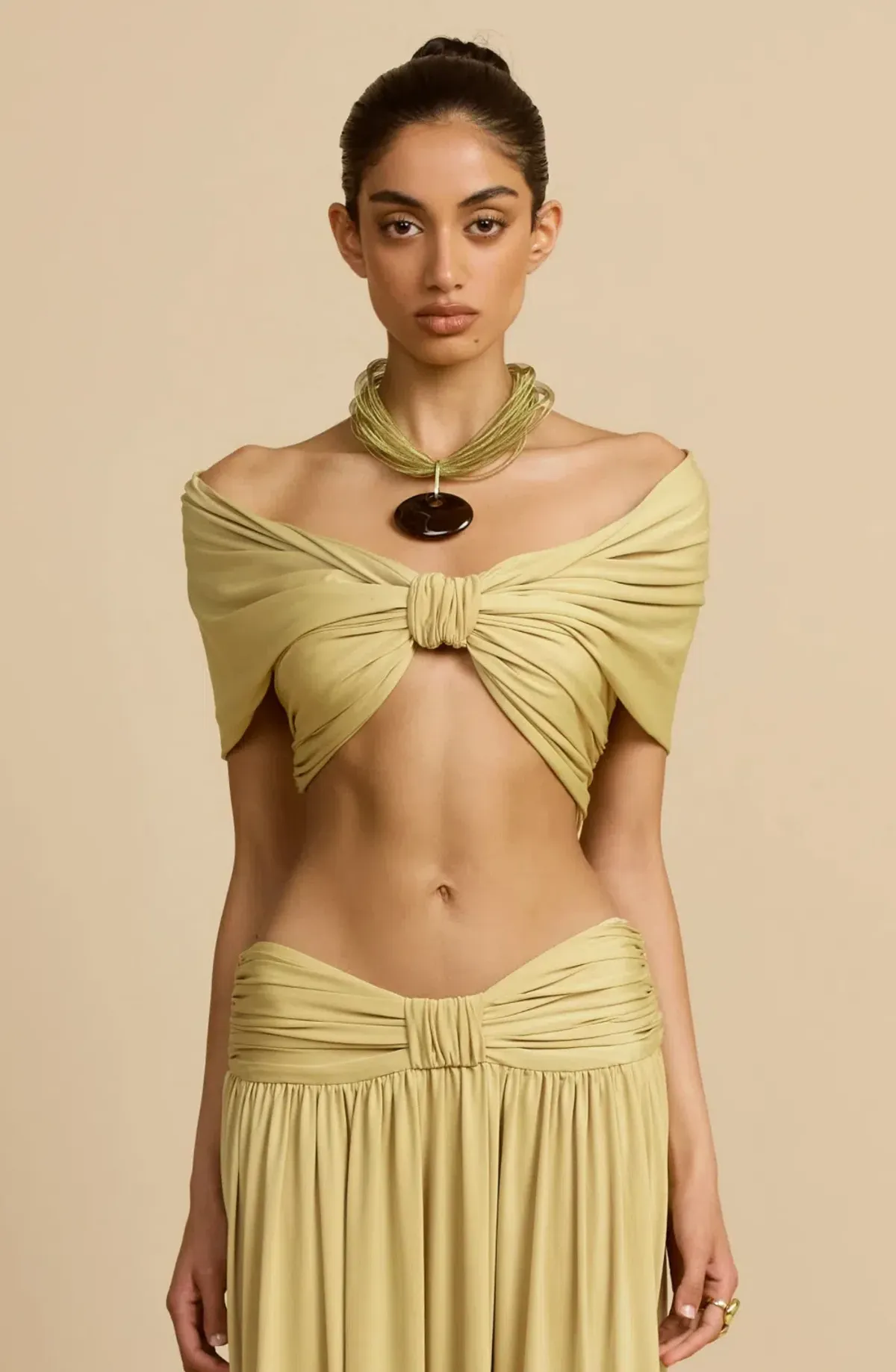 Arcina Ori Alessia Top & Maxi Skirt Dress Set in Sand AU 6 - Image 3