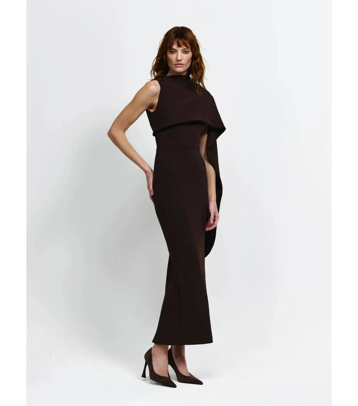 Effie Kats Romi Dress Chocolate Brown Size 10 - Image 3