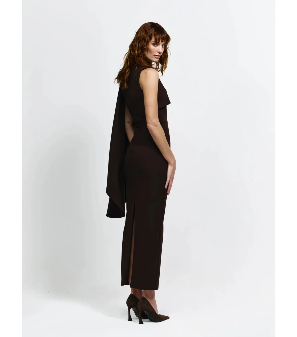 Effie Kats Romi Dress Chocolate Brown Size 10 - Image 5