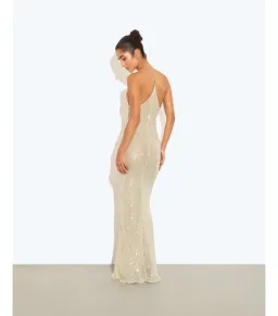 Rat & Boa Olympia Sequin Dress Ivory Size 8 for rent on The Volte - image 3