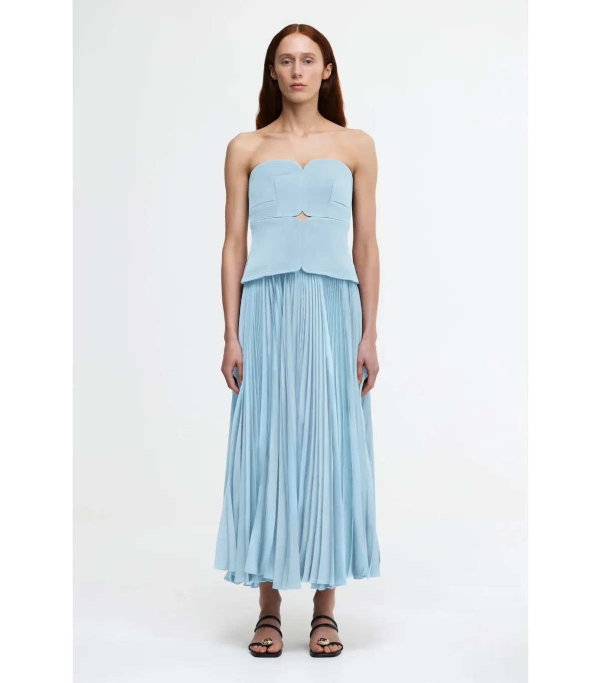 Acler Avonlea Midi Dress Blue Size 8 - Image 1