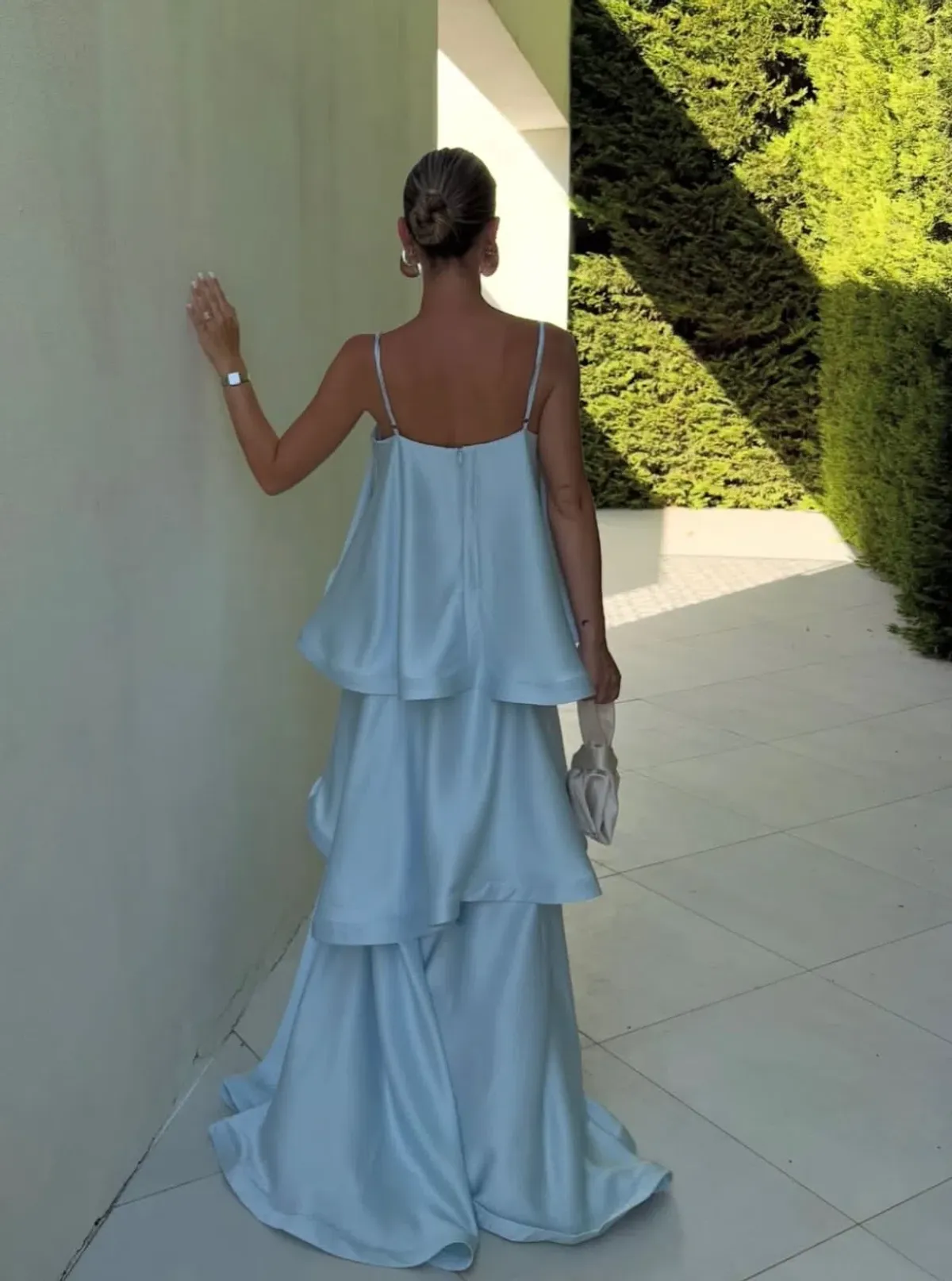 Elliatt Tilly Tiered Maxi Dress size L / 12 Blue - Image 3