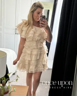 Aje Rosaline Mini Dress Size 12 Coconut Cream for rent on The Volte - image 2