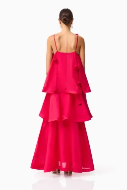 Elliatt Thalia Tiered Gown in Pink Size M / AU 10 for rent on The Volte - image 3