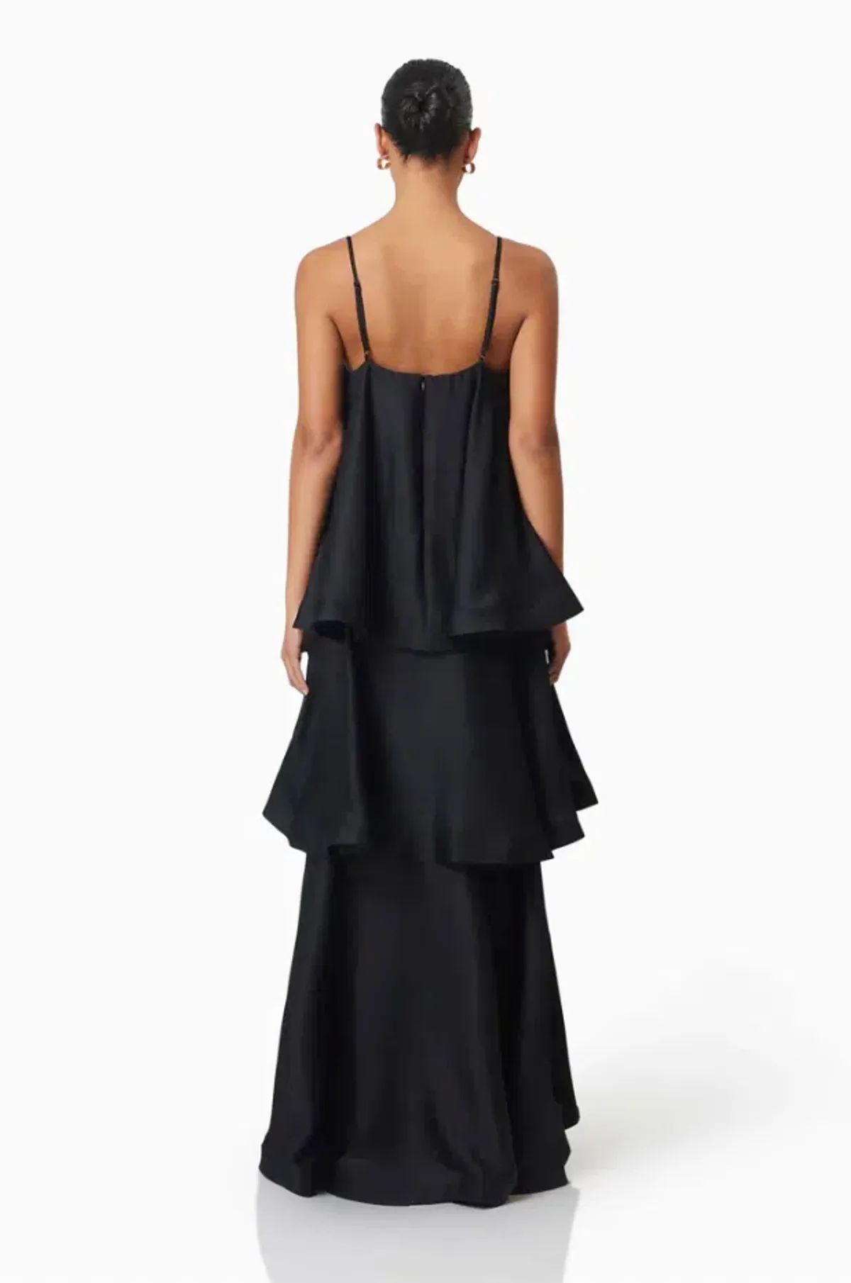 Tilly Tiered Maxi Dress in Black in XXL - Image 4