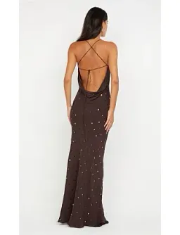 Bec Bridge ARIELLE SLIP MAXI DRESS Brown Size 8 for rent on The Volte - image 5