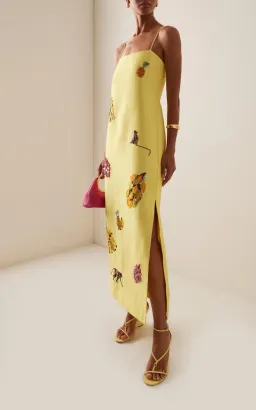 ALEMAIS Diamond Dancer Midi Dress Yellow 10 for rent on The Volte - image 8