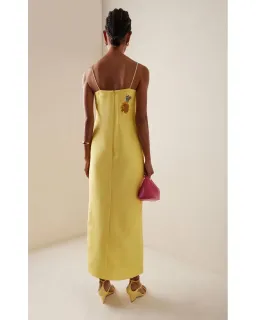 ALEMAIS Diamond Dancer Midi Dress Yellow 10 for rent on The Volte - image 7