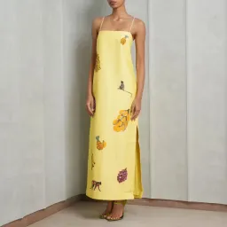ALEMAIS Diamond Dancer Midi Dress Yellow 10 for rent on The Volte - image 9