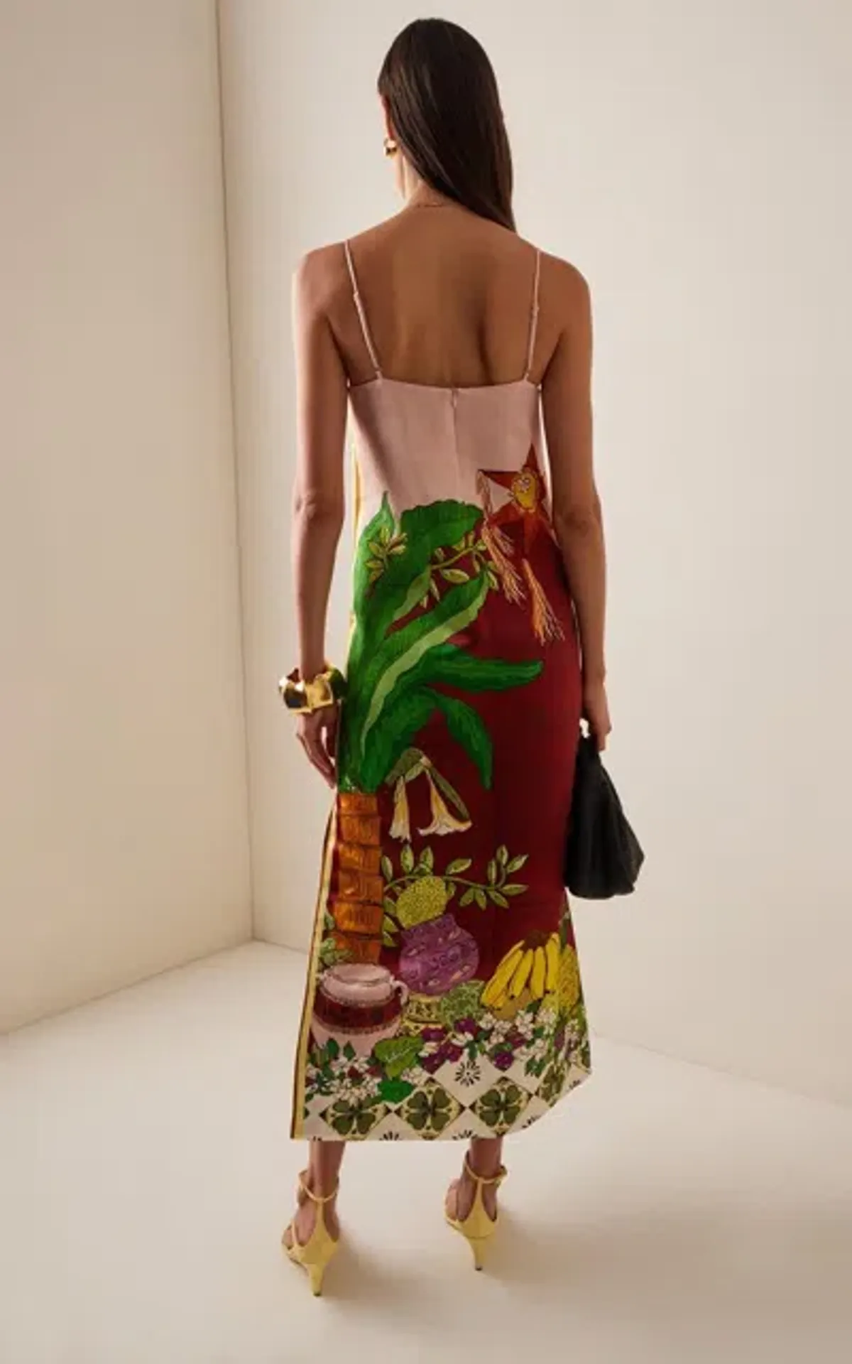 ALEMAIS Tiger Slip Midi Dress 10 AU - Image 3