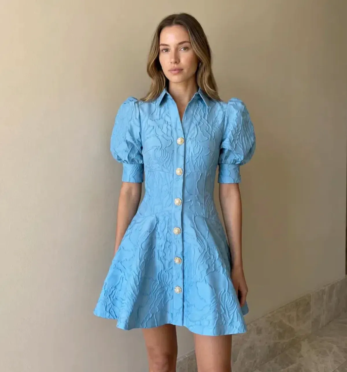 Rebecca Vallance Aegir Mini Dress Blue Size 8 - Image 2