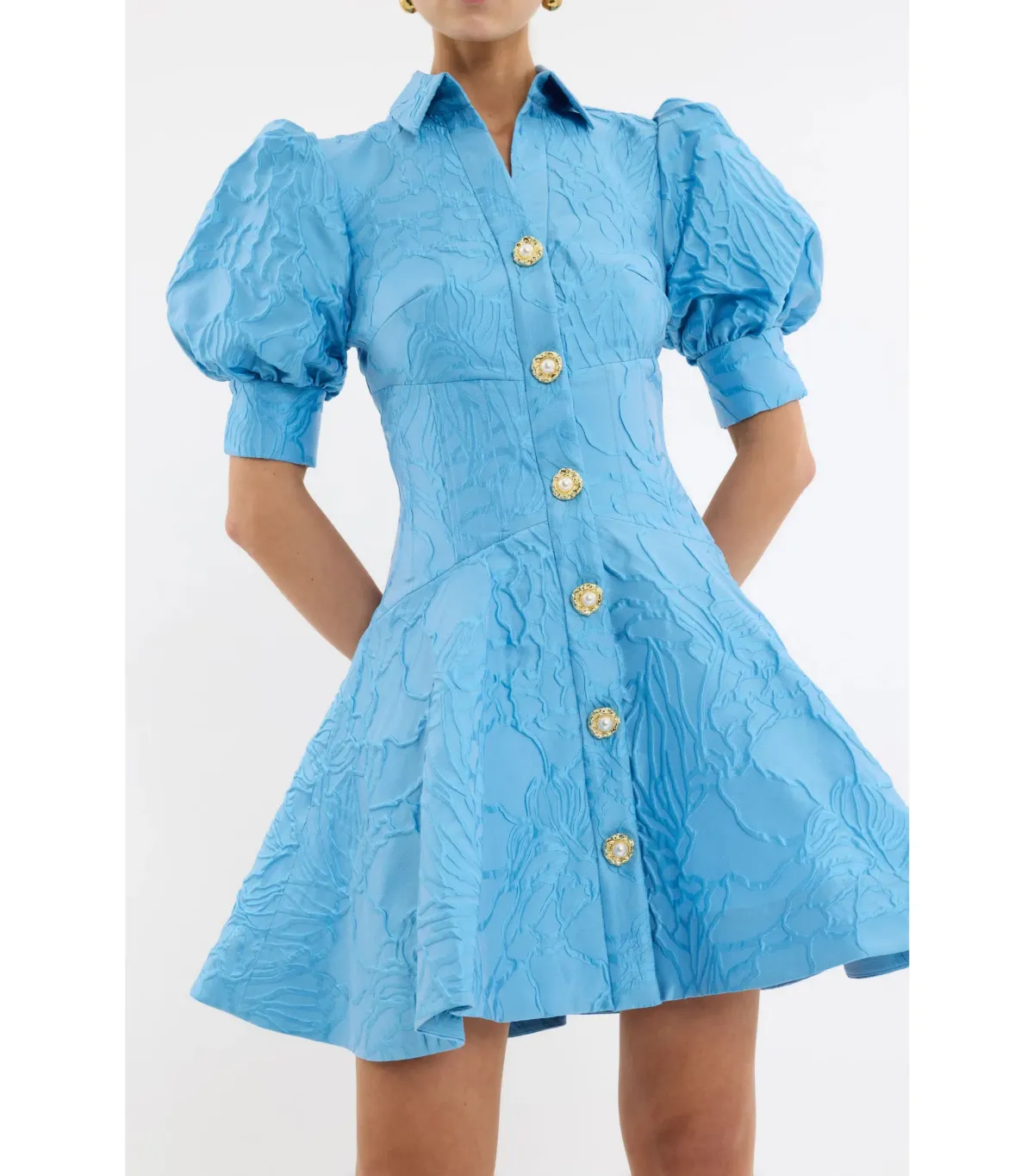 Rebecca Vallance Aegir Mini Dress Blue Size 8 - Image 5