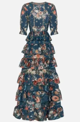 Camilla Puff Sleeve Long Dress She Who Wears The Crown Size S (10) for rent on The Volte - image 3