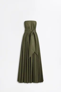 Scanlan Theodore Parachute Crepe Gown Green for rent on The Volte - image 2