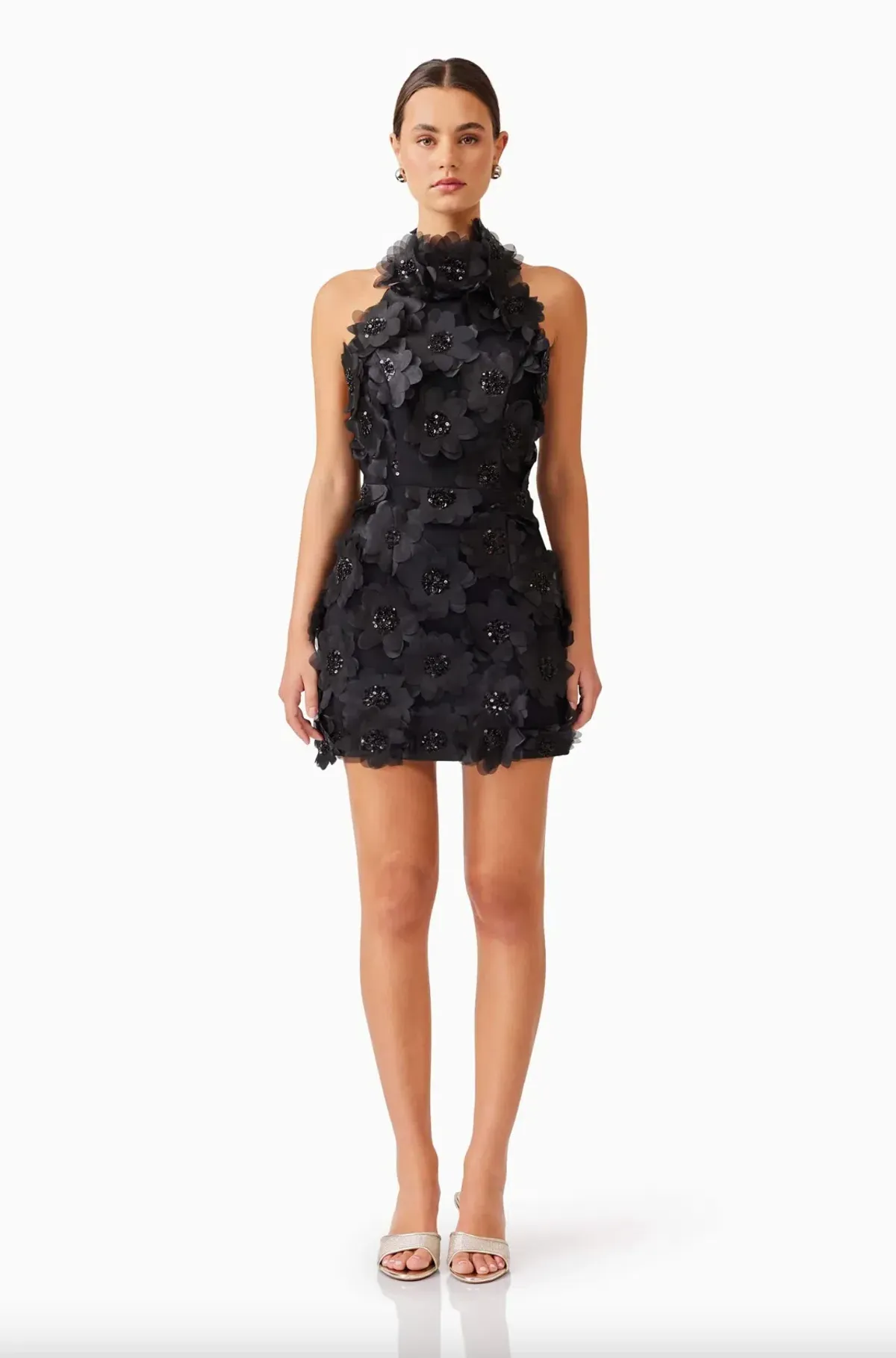 Elliatt Cherry Blossom Mini Dress in Black Size 8  - Image 1