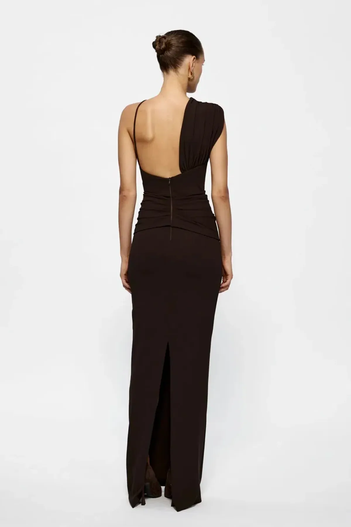 Effie Kats, Geer Gown. Coffee. Size S- 8. - Image 4