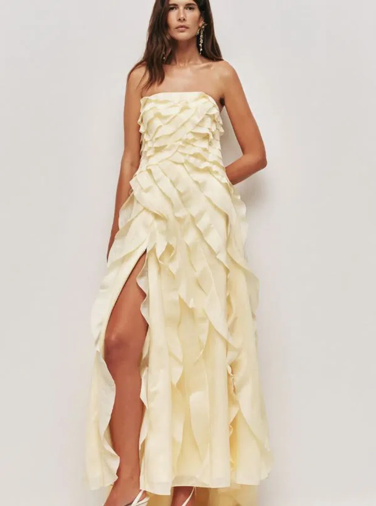 Aje Allaire Gown in Butter Yellow Size 8 - Image 1