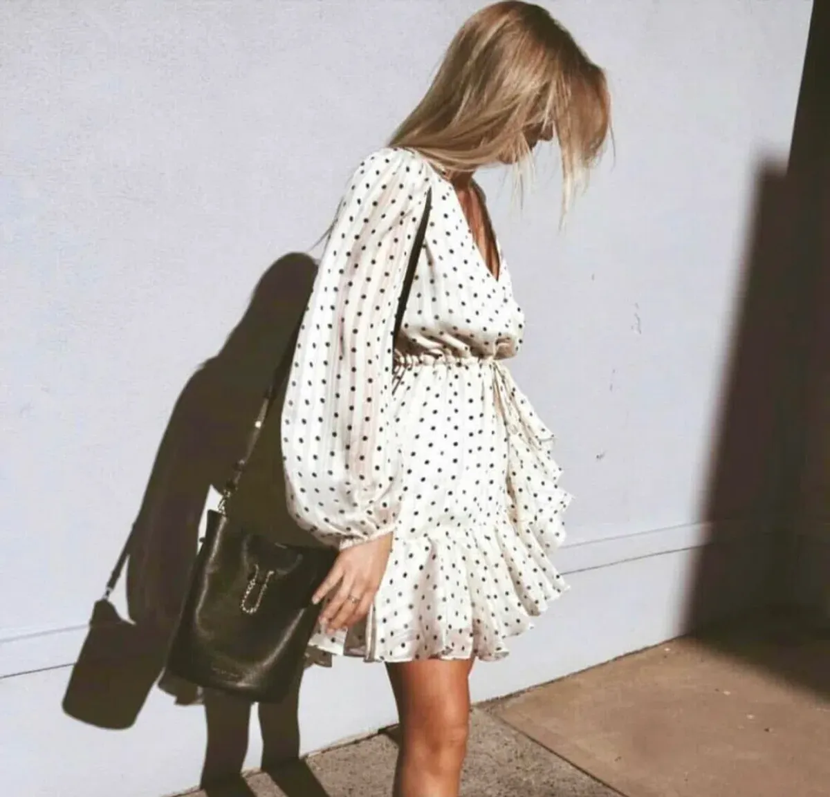SHONA JOY KARINA PUFF SLEEVE DRESS - Image 1