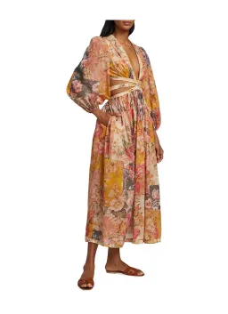 Zimmermann Pattie Patchwork Cutout Long Dress Size 0 / AU 8 for rent on The Volte - image 1